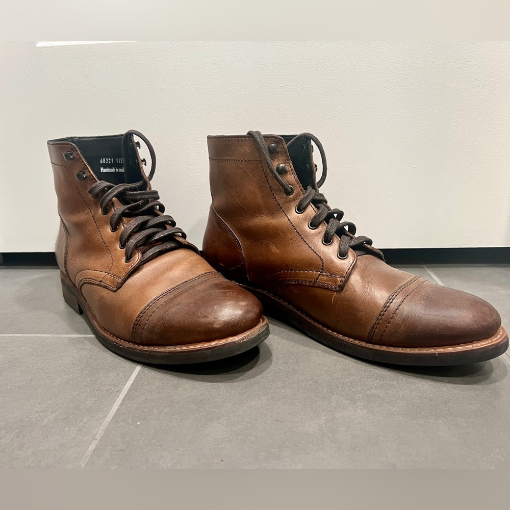 Thursday Boot Co Leather Everyday Brown Boots Captain lace up Men Size 9.5 Wide
